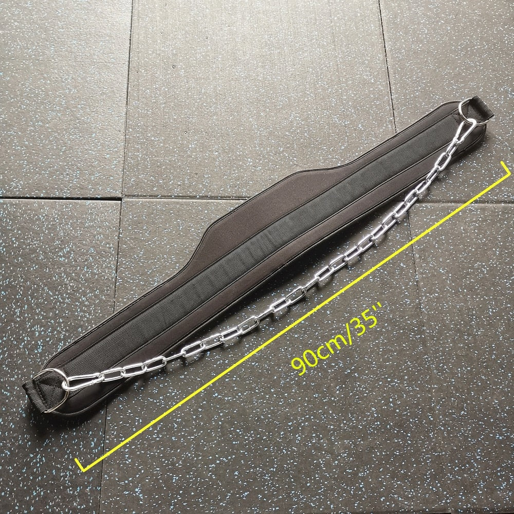 Heavy-Duty Neoprene Weight Lifting & Dipping Belt – Chain-Linked for Pull-Ups, Chin-Ups & Strength Training