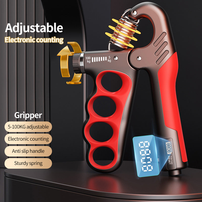 Adjustable Grip Strength Trainer – Hand Grip Exerciser with Counter for Strength Tracking