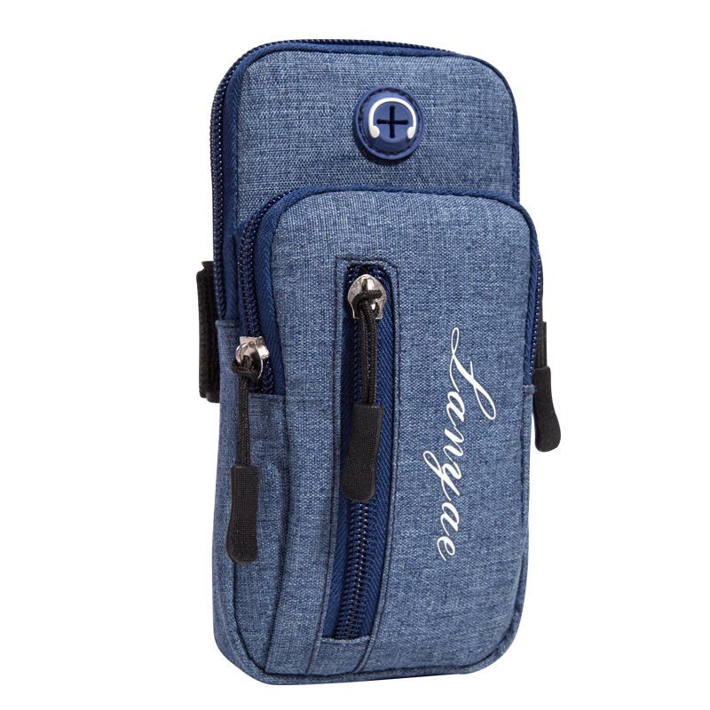 Unisex Running Arm Bag – Minimalist Outdoor Sports Pouch for Phone, Money & Keys with Headset Port