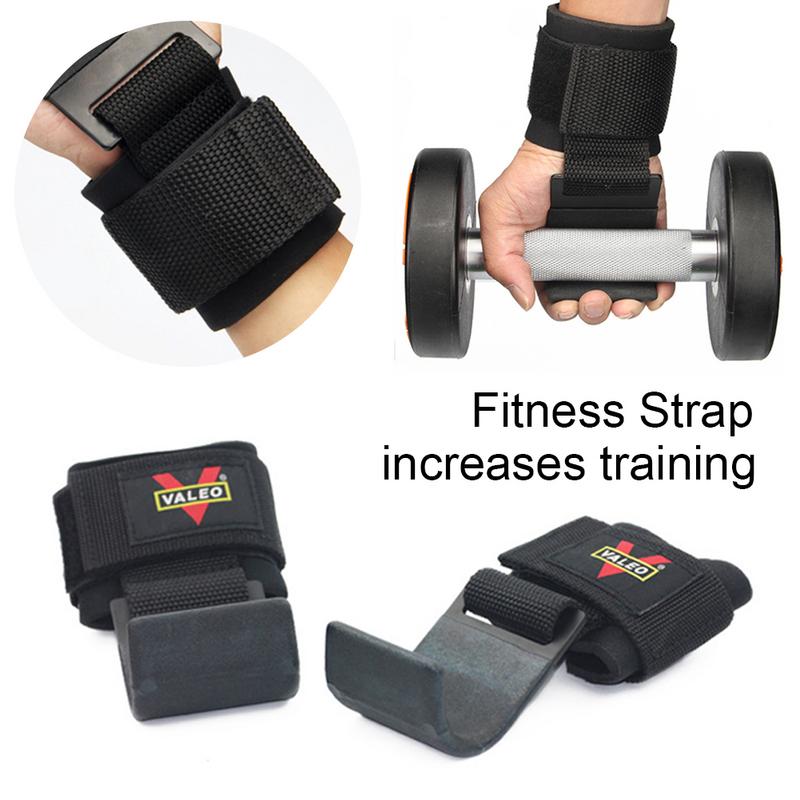 2Pcs Weightlifting Hook Gloves – Hand Bar Grip & Wrist Support Straps for Gym Training