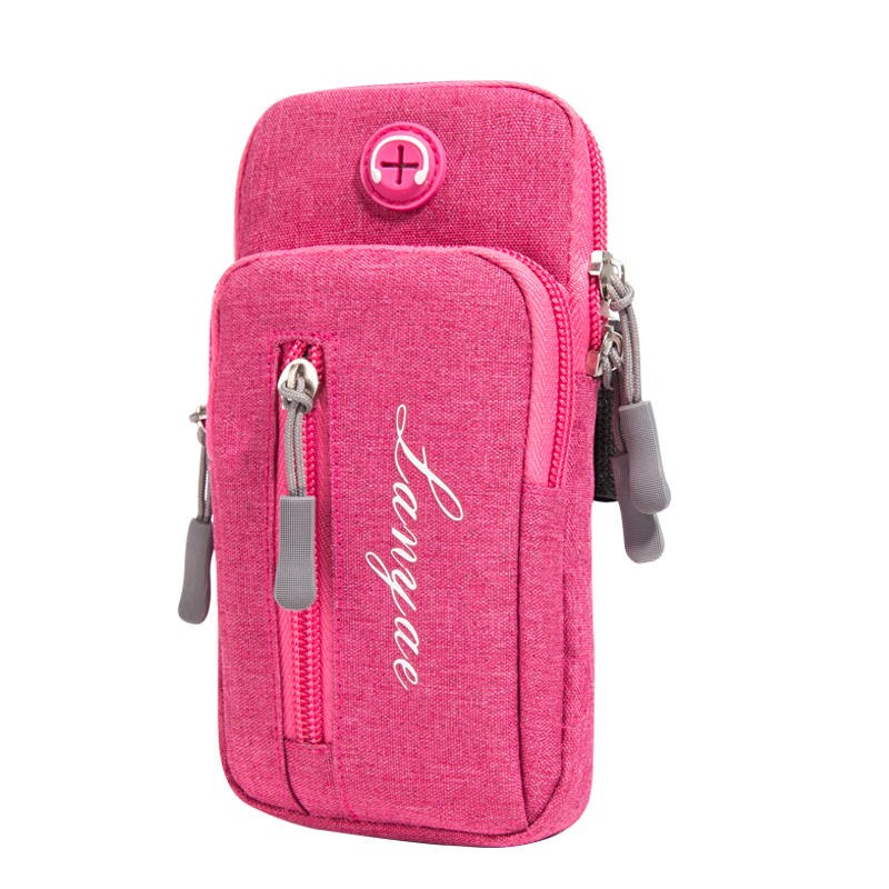 Unisex Running Arm Bag – Minimalist Outdoor Sports Pouch for Phone, Money & Keys with Headset Port