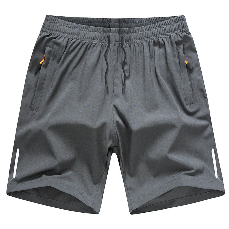 Men’s Quick-Dry Ice Silk Sports Shorts – Lightweight Summer Capris for Beach & Gym