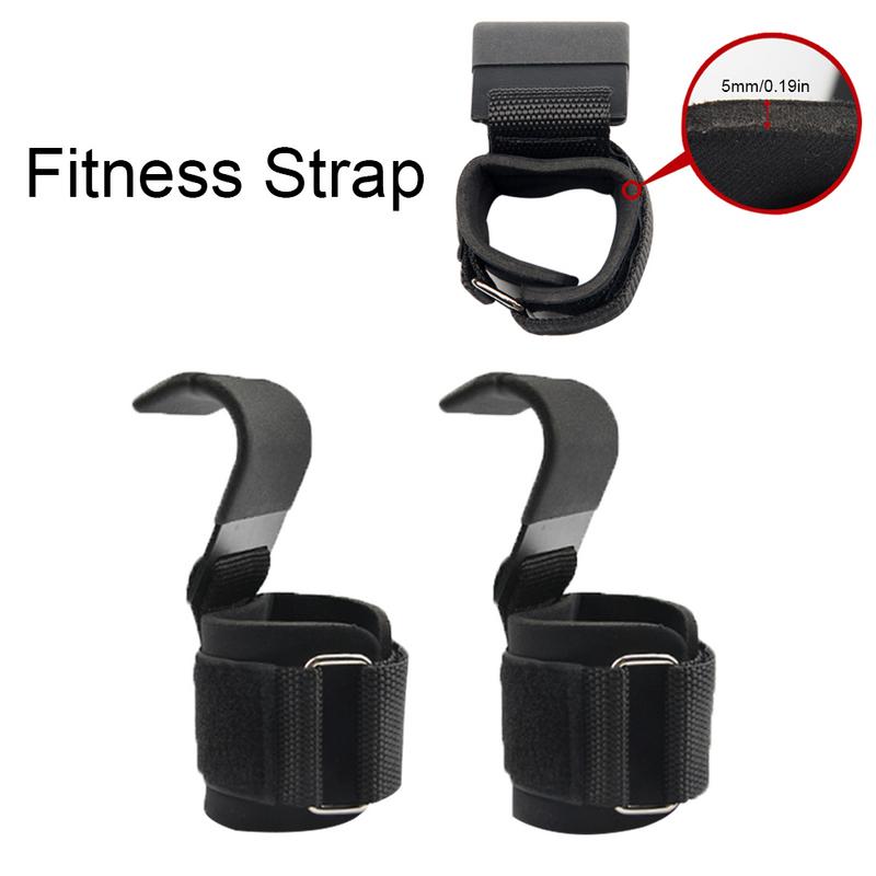 2Pcs Weightlifting Hook Gloves – Hand Bar Grip & Wrist Support Straps for Gym Training