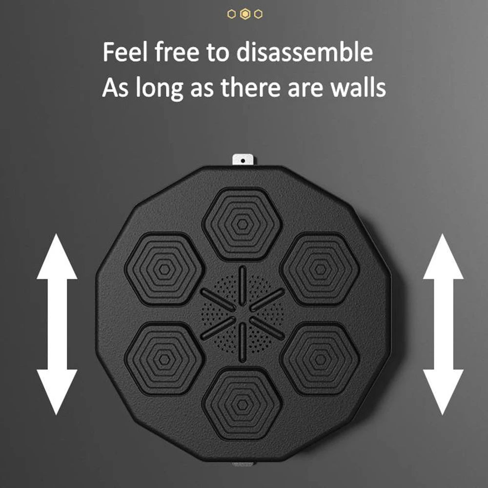 Bluetooth Smart Boxing Trainer – Wall-Mounted Punch Pads with Music & Interactive Fitness Tech for Home Workouts