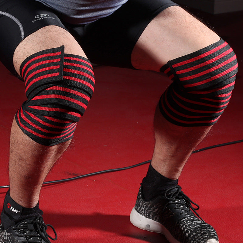 Elastic Knee Wraps for Fitness & Cycling – Adjustable Compression Support for Squats, Lifting & Endurance Training