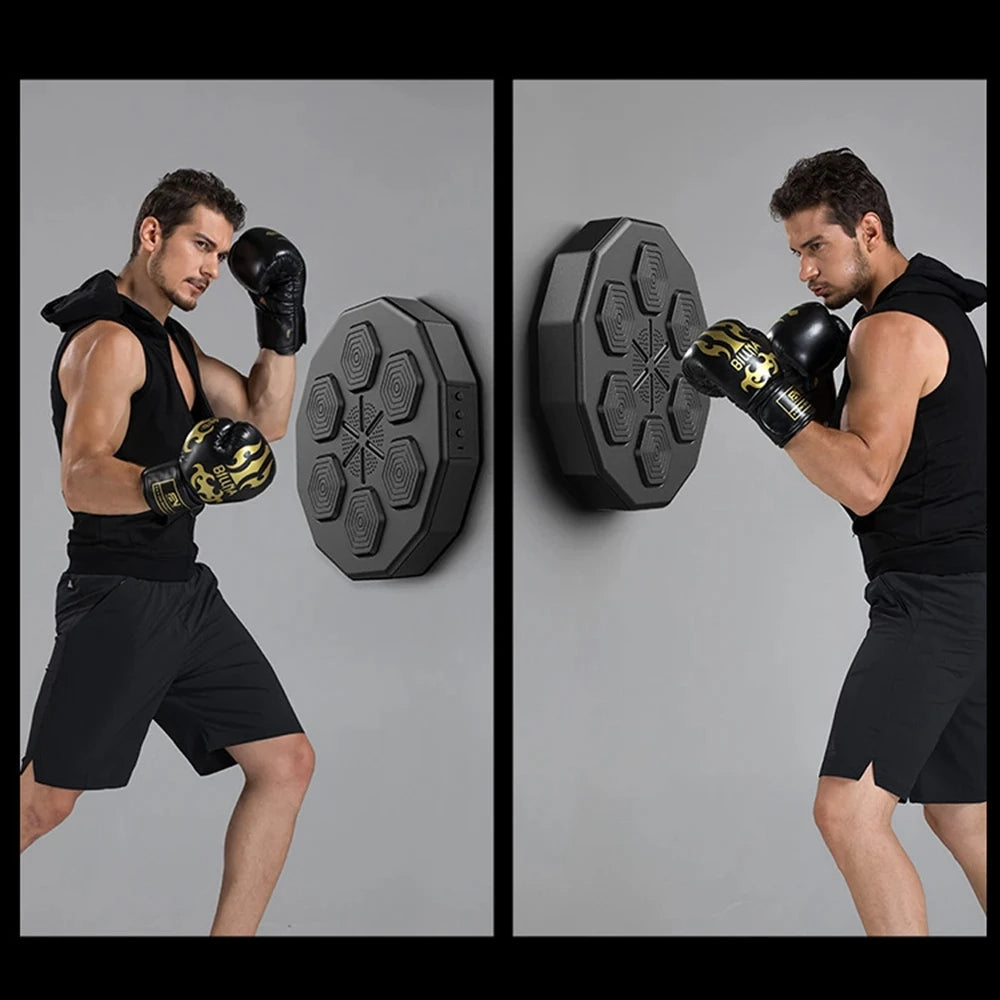 Bluetooth Smart Boxing Trainer – Wall-Mounted Punch Pads with Music & Interactive Fitness Tech for Home Workouts
