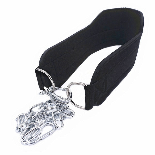 Heavy-Duty Neoprene Weight Lifting & Dipping Belt – Chain-Linked for Pull-Ups, Chin-Ups & Strength Training