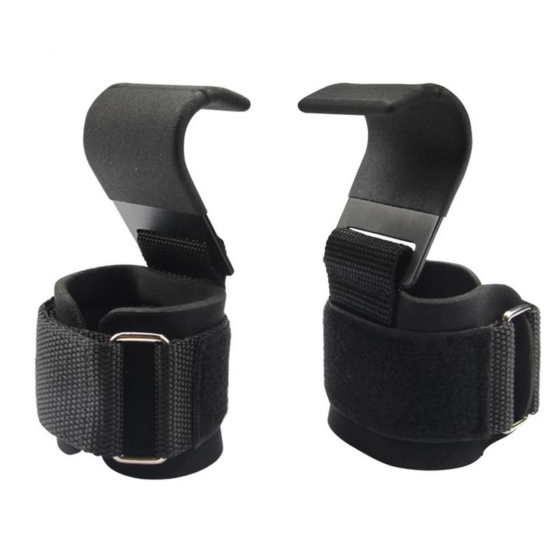 2Pcs Weightlifting Hook Gloves – Hand Bar Grip & Wrist Support Straps for Gym Training