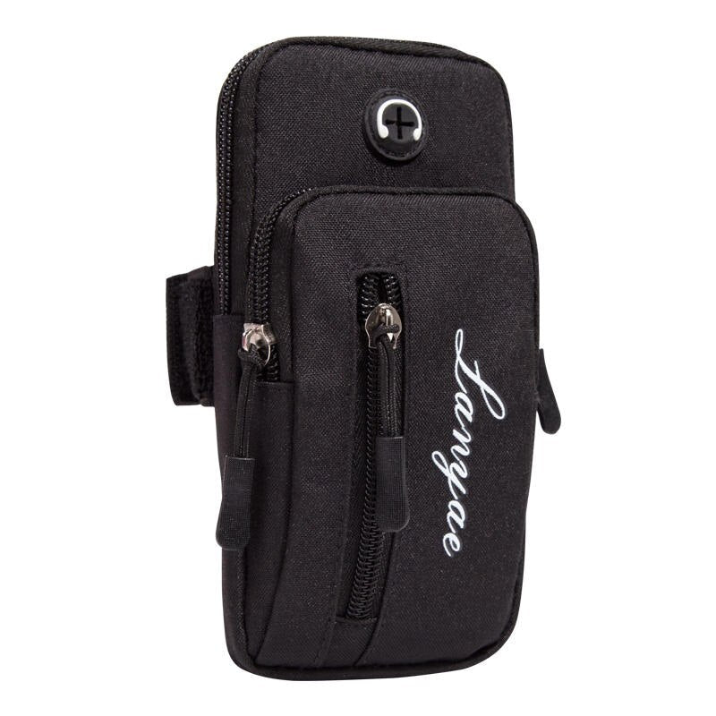 Unisex Running Arm Bag – Minimalist Outdoor Sports Pouch for Phone, Money & Keys with Headset Port