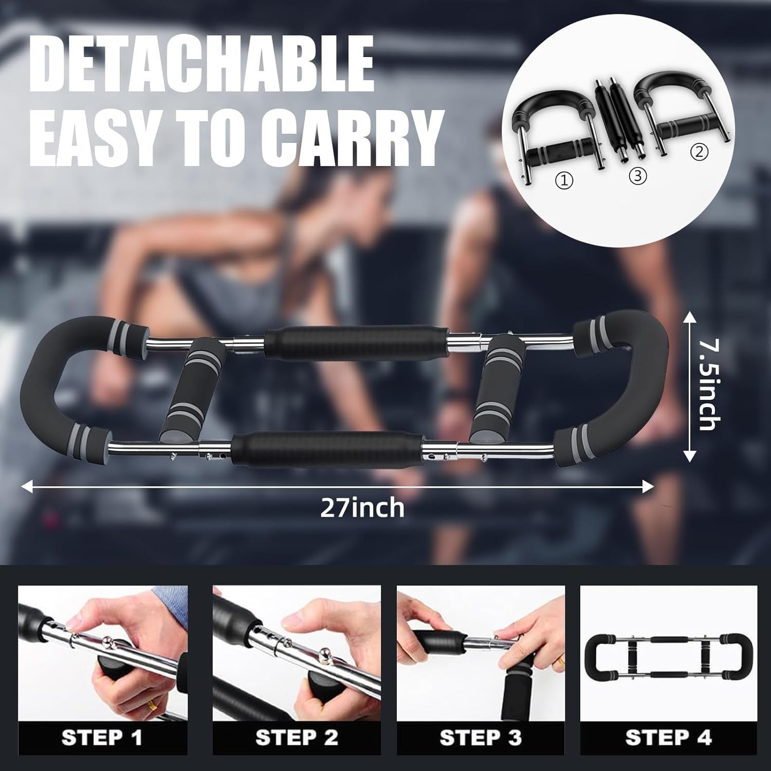 Multifunctional U-Shaped Arm & Chest Muscle Trainer – Adjustable Home Fitness Equipment for Upper Body Workouts