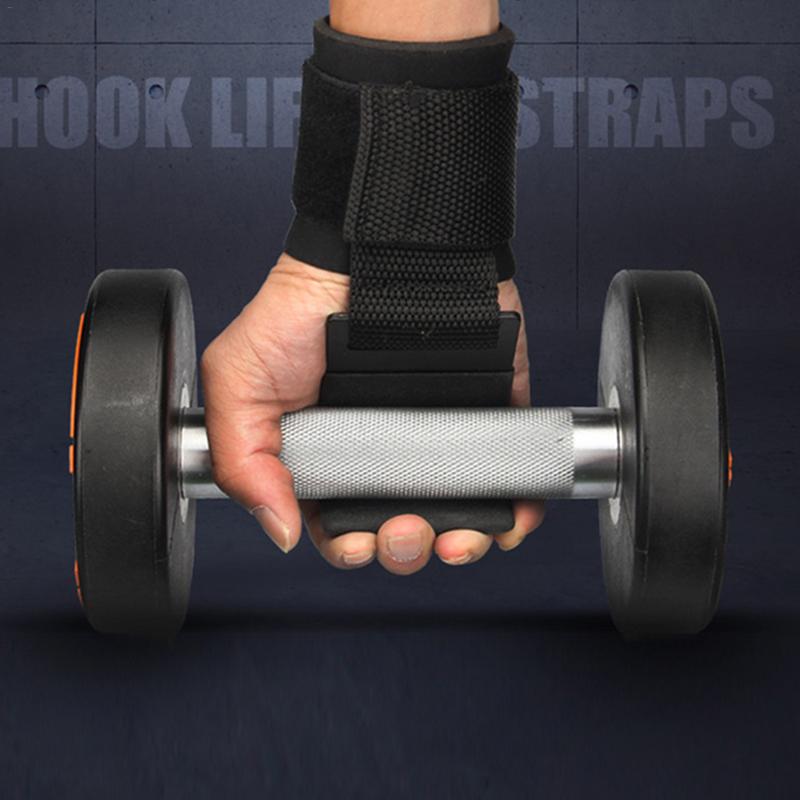 2Pcs Weightlifting Hook Gloves – Hand Bar Grip & Wrist Support Straps for Gym Training