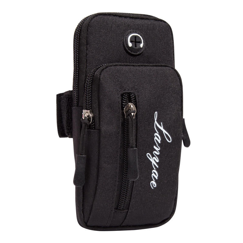 Unisex Running Arm Bag – Minimalist Outdoor Sports Pouch for Phone, Money & Keys with Headset Port