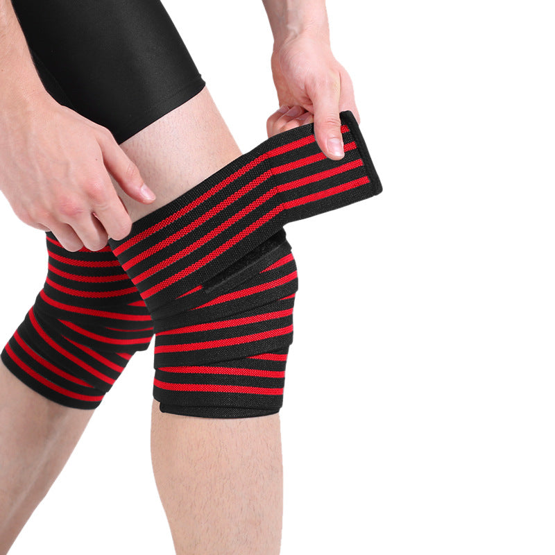 Elastic Knee Wraps for Fitness & Cycling – Adjustable Compression Support for Squats, Lifting & Endurance Training