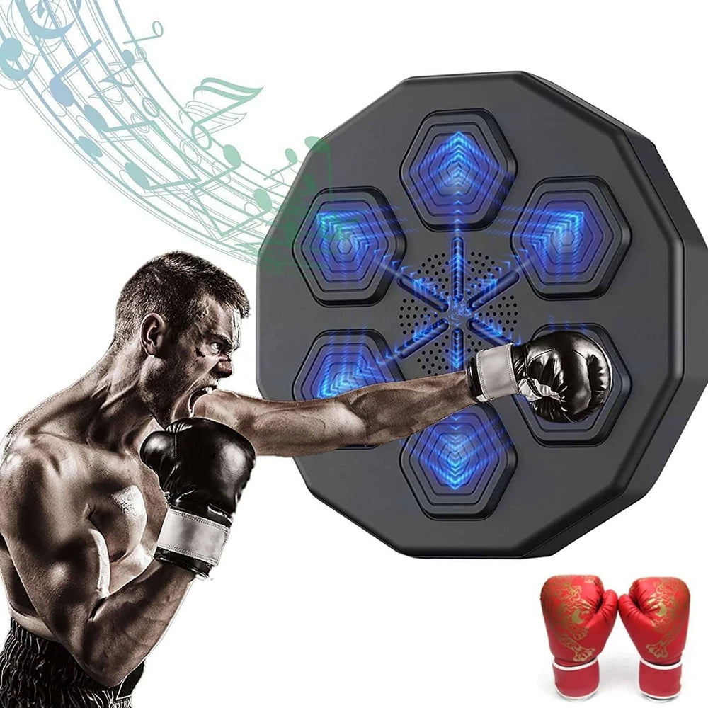 Bluetooth Smart Boxing Trainer – Wall-Mounted Punch Pads with Music & Interactive Fitness Tech for Home Workouts